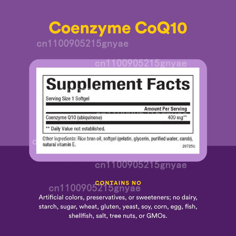120 Stück Coenzym-Q10-Kapseln  – Health Wellness Vitamins Bewertung und Preis